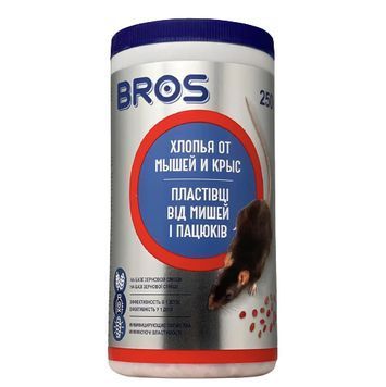 Брос від щурів та мишей 250 г, банка (пластівці) 3930 фото